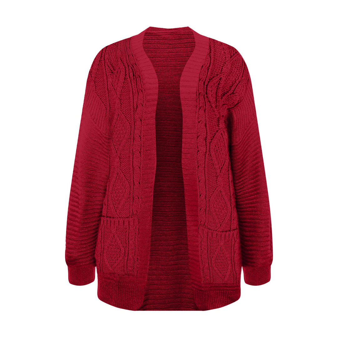 1-Piece Womens Ultra-Soft Cozy Open Front Thick Textured Cable Knit Cardigan Image 10