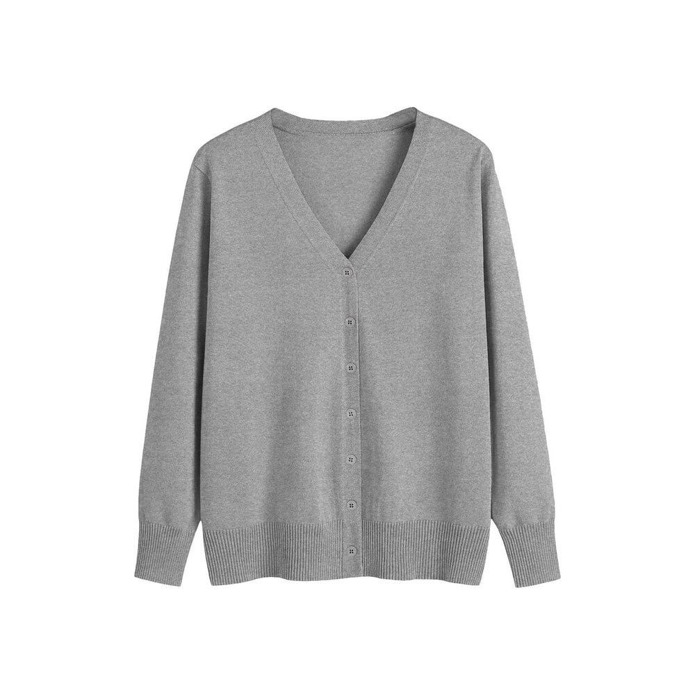 3-Piece Womens Lightweight Knit V-Neck Cardigan Button-Up Sweater for Effortless Style and Comfort Image 2