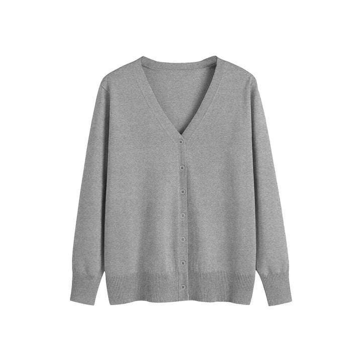 3-Piece Womens Lightweight Knit V-Neck Cardigan Button-Up Sweater for Effortless Style and Comfort Image 2