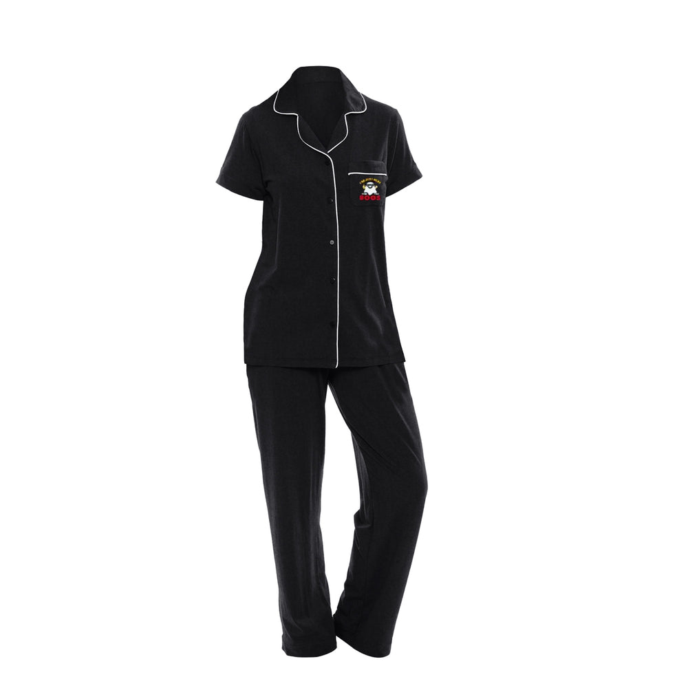 2-Piece Womens Comfortable Notch Collar Sleepwear Pajama Set Image 2