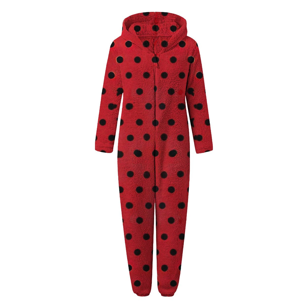 1-Piece Womens Soft Cozy Comfy Fleece Full Body Fluffy Sleep Romper with Hood Image 9