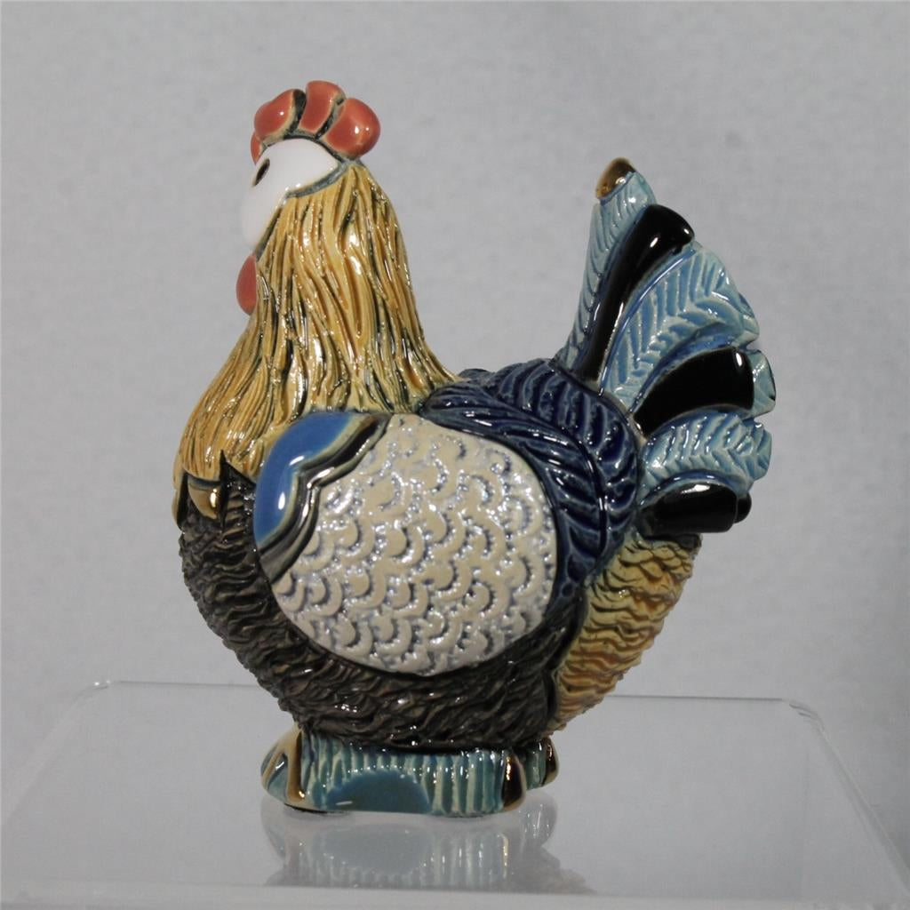 DeRosa Rinconada Family Figurine - Blue Cochin Hen - F176 - in Box Image 3