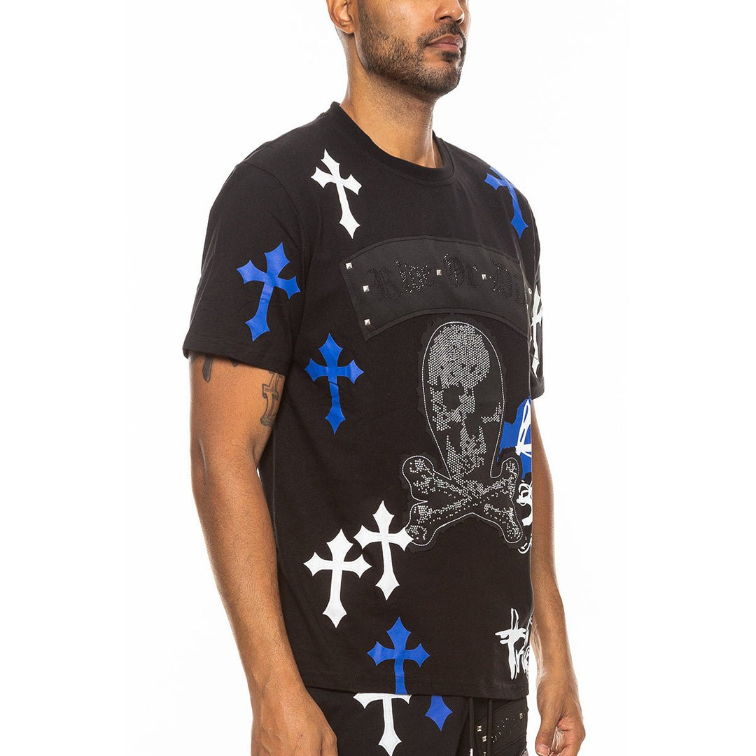 Bejewelled Chrome Skull TShirt Image 3