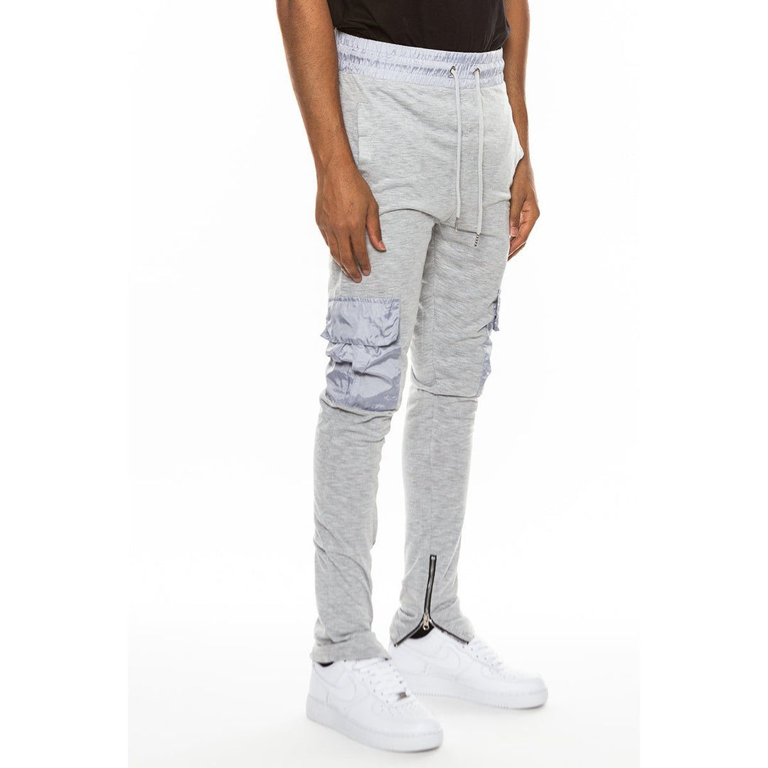 Heathered Cotton Blend Joggers Image 1