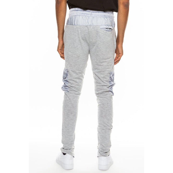 Heathered Cotton Blend Joggers Image 3