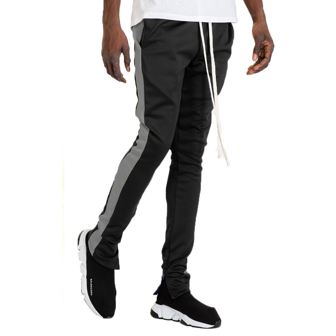 HOLIDAY TRACK PANTS- BLACK/ GREY Image 1