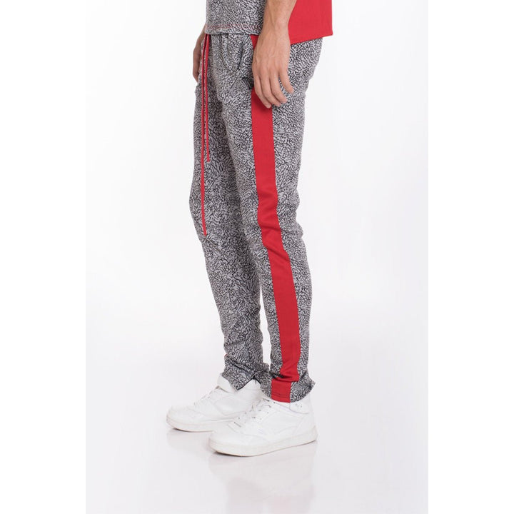 ELEPHAN PRINT PANTS- RED Image 1