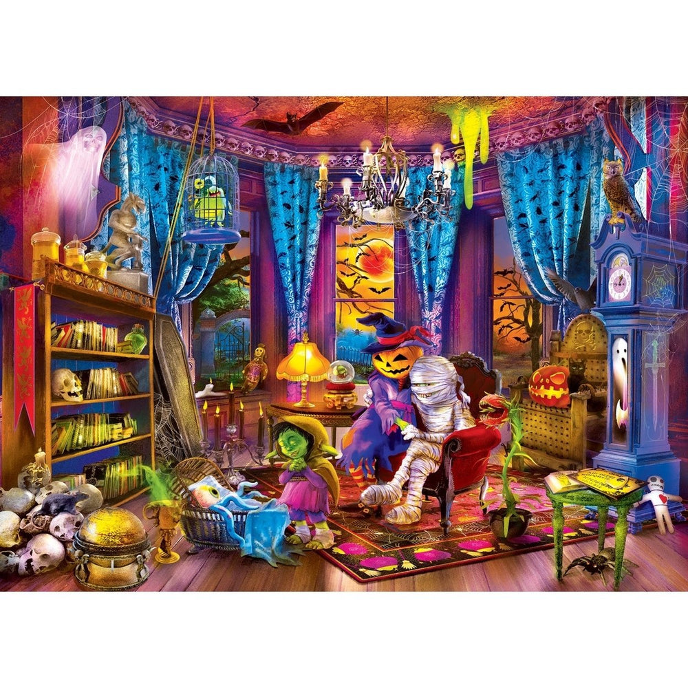 Seek and Find Halloween Surprise 1000 Piece Jigsaw Puzzle Family Fun Night Image 2