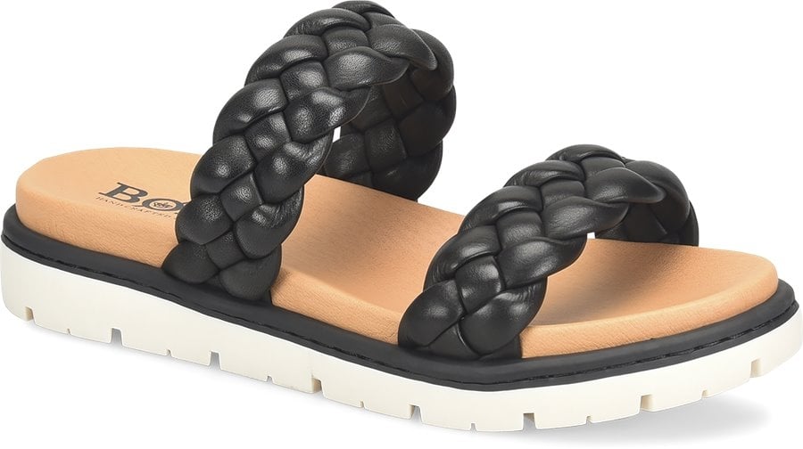 Born Womens Freesia Sandal Black Full Grain Leather - BR0048103 BLACK Image 1