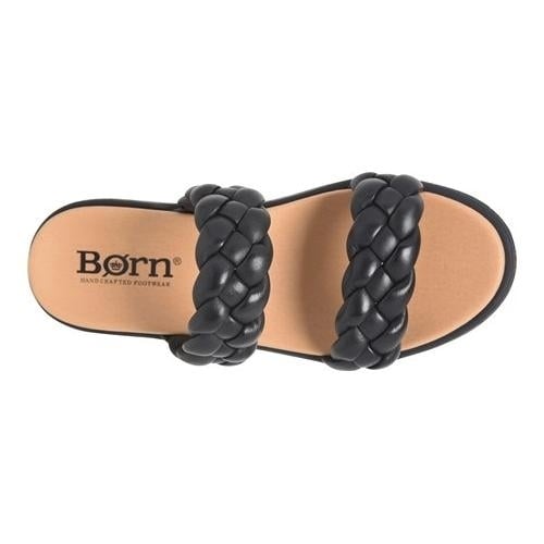 Born Womens Freesia Sandal Black Full Grain Leather - BR0048103 BLACK Image 3