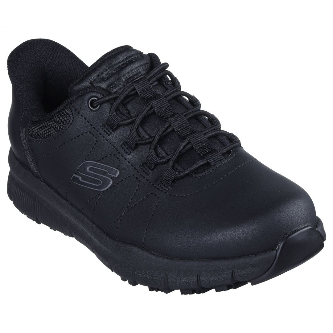 SKECHERS WORK Womens Slip-ins Work: Nampa - Cottonbud Soft Toe EH Work Shoe Black - 108218-BLK BLACK Image 2