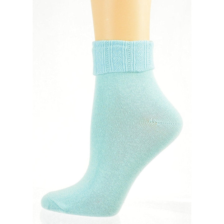 Colorful Socks - Sierra Socks Women Triple Cuff Crew Cotton Colorful Image 4