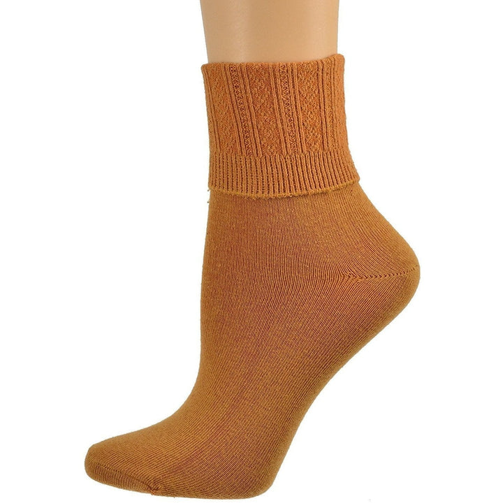 Colorful Socks - Sierra Socks Women Triple Cuff Crew Cotton Colorful Image 4