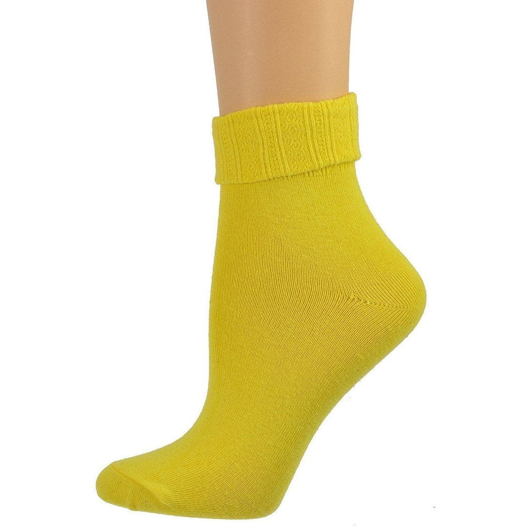 Colorful Socks - Sierra Socks Women Triple Cuff Crew Cotton Colorful Image 6