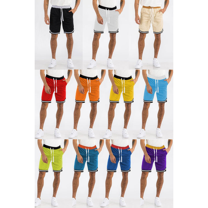 Mens Striped Basketball Active Jordan Shorts Image 3