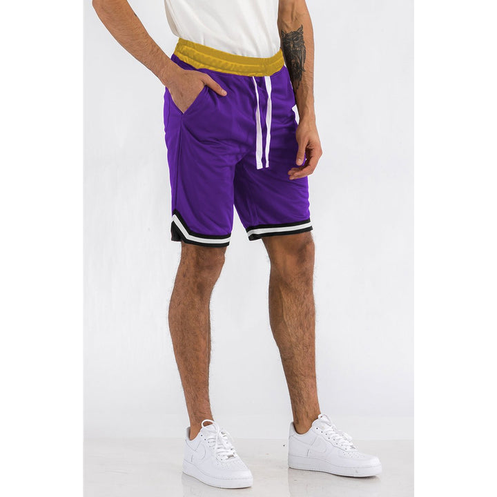 Mens Striped Basketball Active Jordan Shorts Image 6