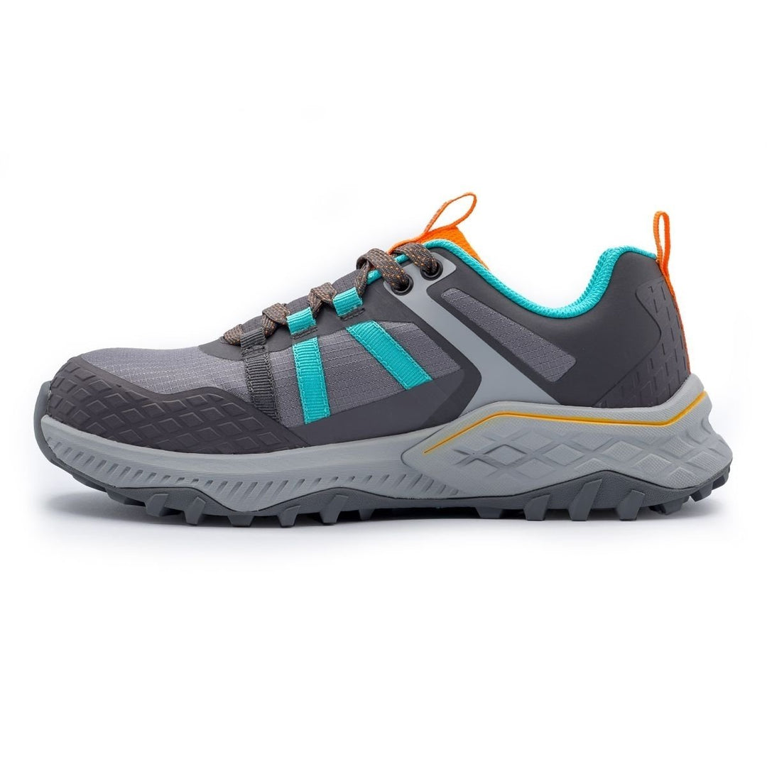 FSI FOOTWEAR SPECIALTIES INTERNATIONAL NAUTILUS Avenger Womens Aero Trail Composite Toe EH Work Shoe Grey/Teal - A1251 Image 2