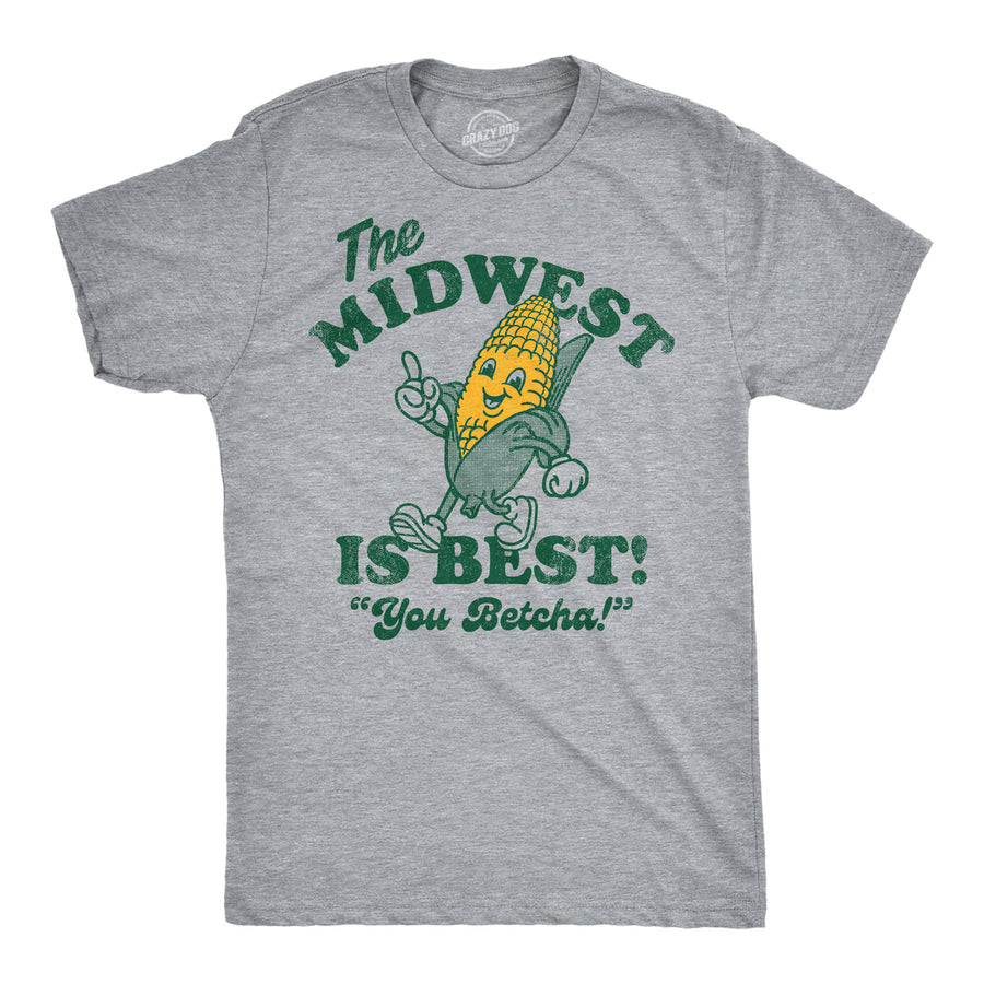 Mens Funny T Shirts The Midwest Is Best Sarcastic Western Graphic Tee For Men Image 1