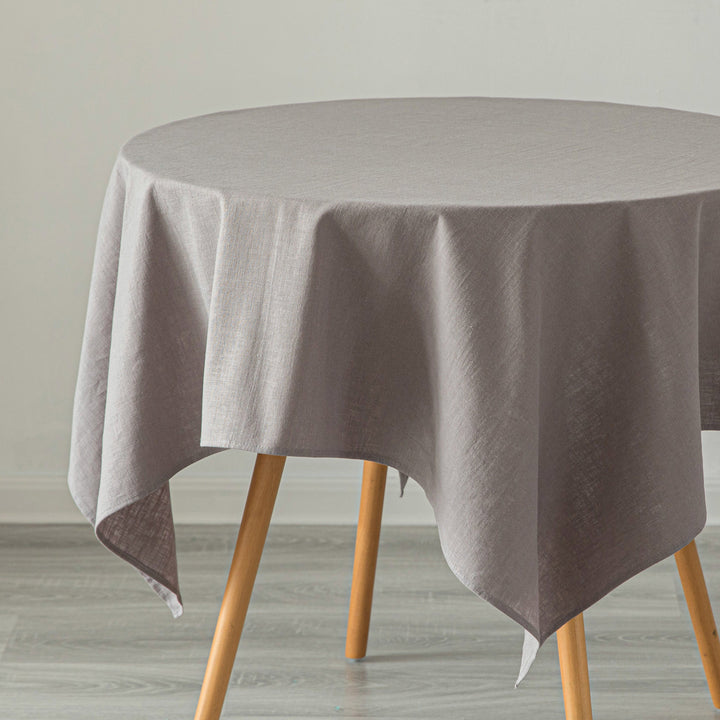 Deerlux Pure Linen Washable Tablecloth Solid Color Image 2