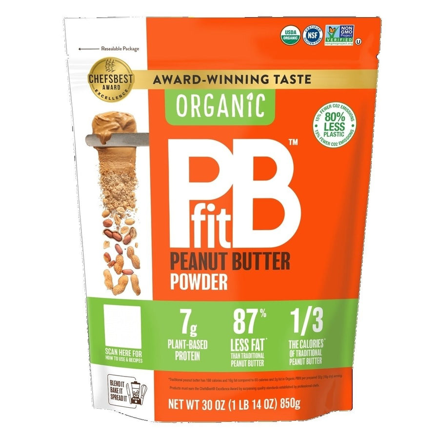 PBfit Organic Peanut Butter Powder Pouch 30 Ounce Image 1