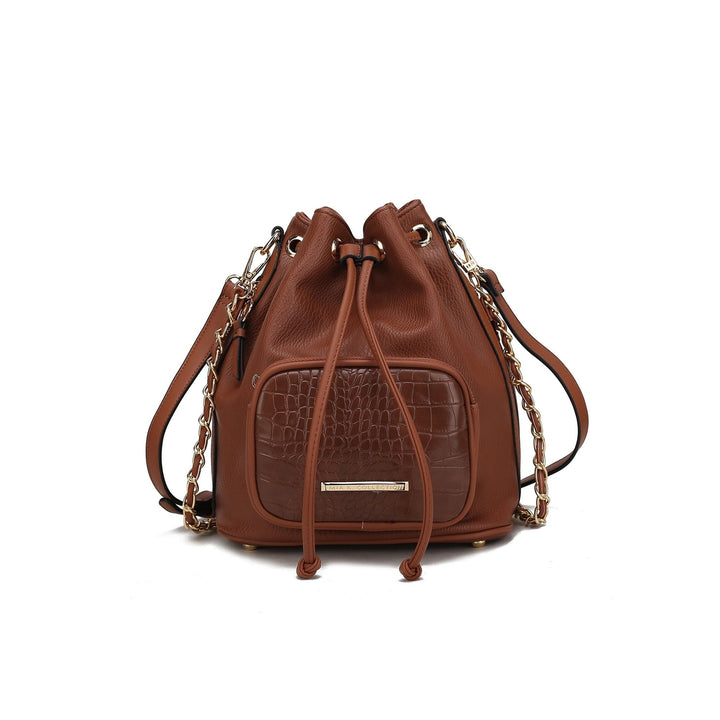 MKFCollection Azalea Bucket Bag - Vegan Leather Designer Handbag Image 1