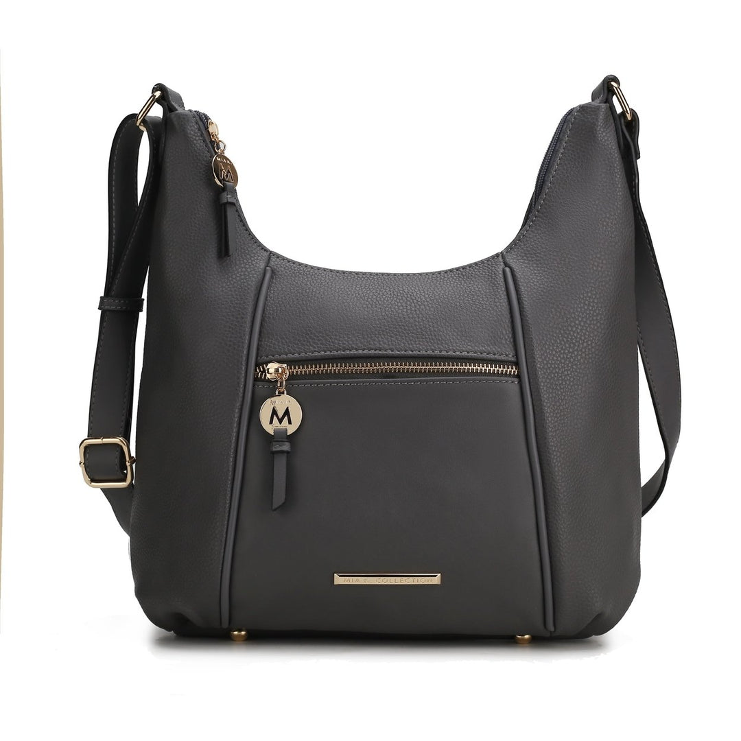 MKFCollection Lavinia Shoulder Bag - Vegan Leather Designer Handbag Image 4