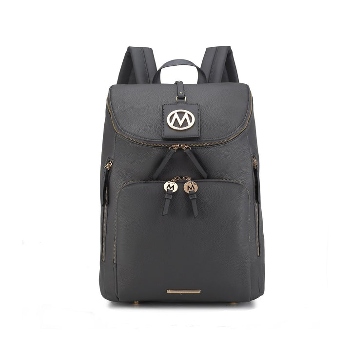 MKFCollection Angela Backpack - Vegan Leather Designer Handbag Image 4