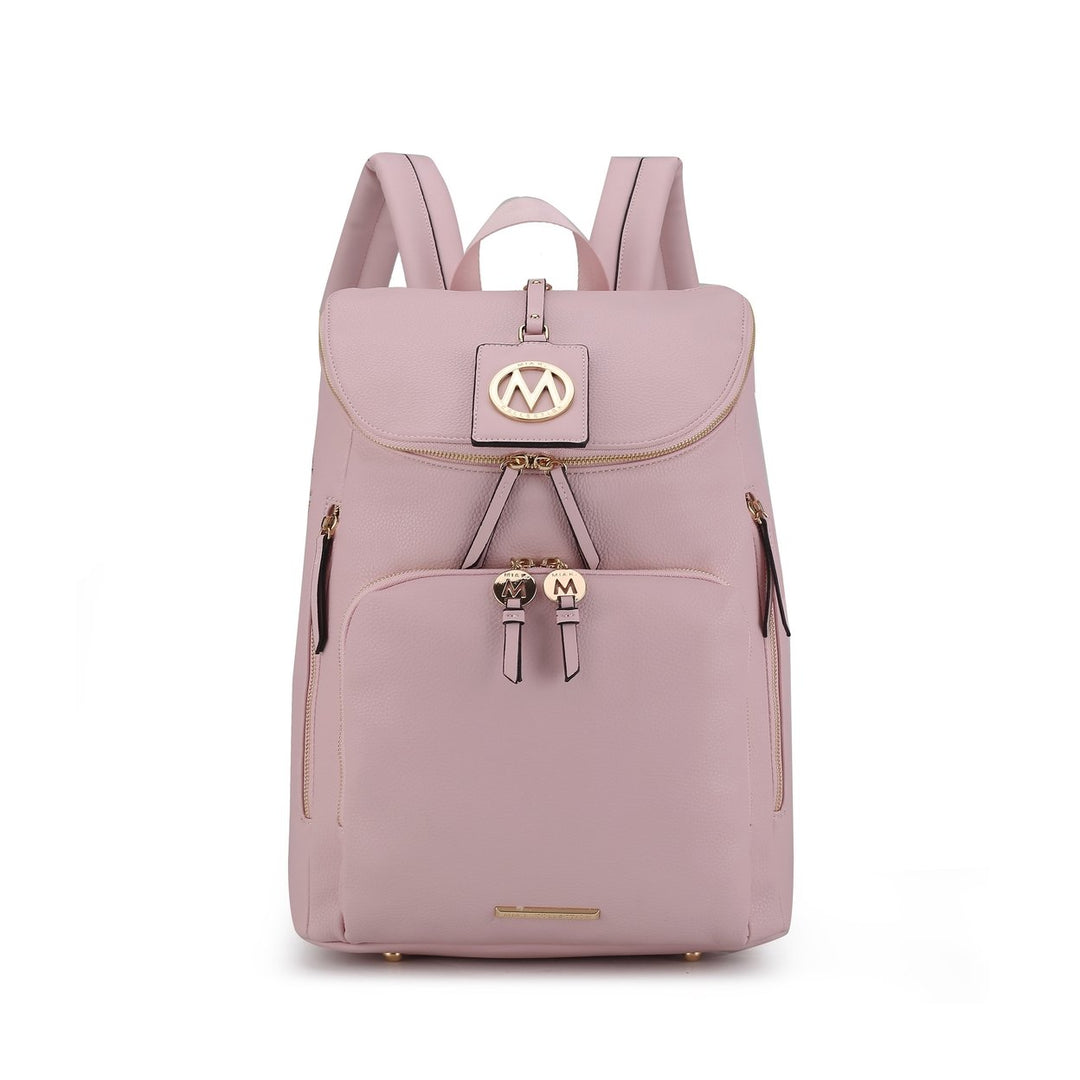 MKFCollection Angela Backpack - Vegan Leather Designer Handbag Image 8