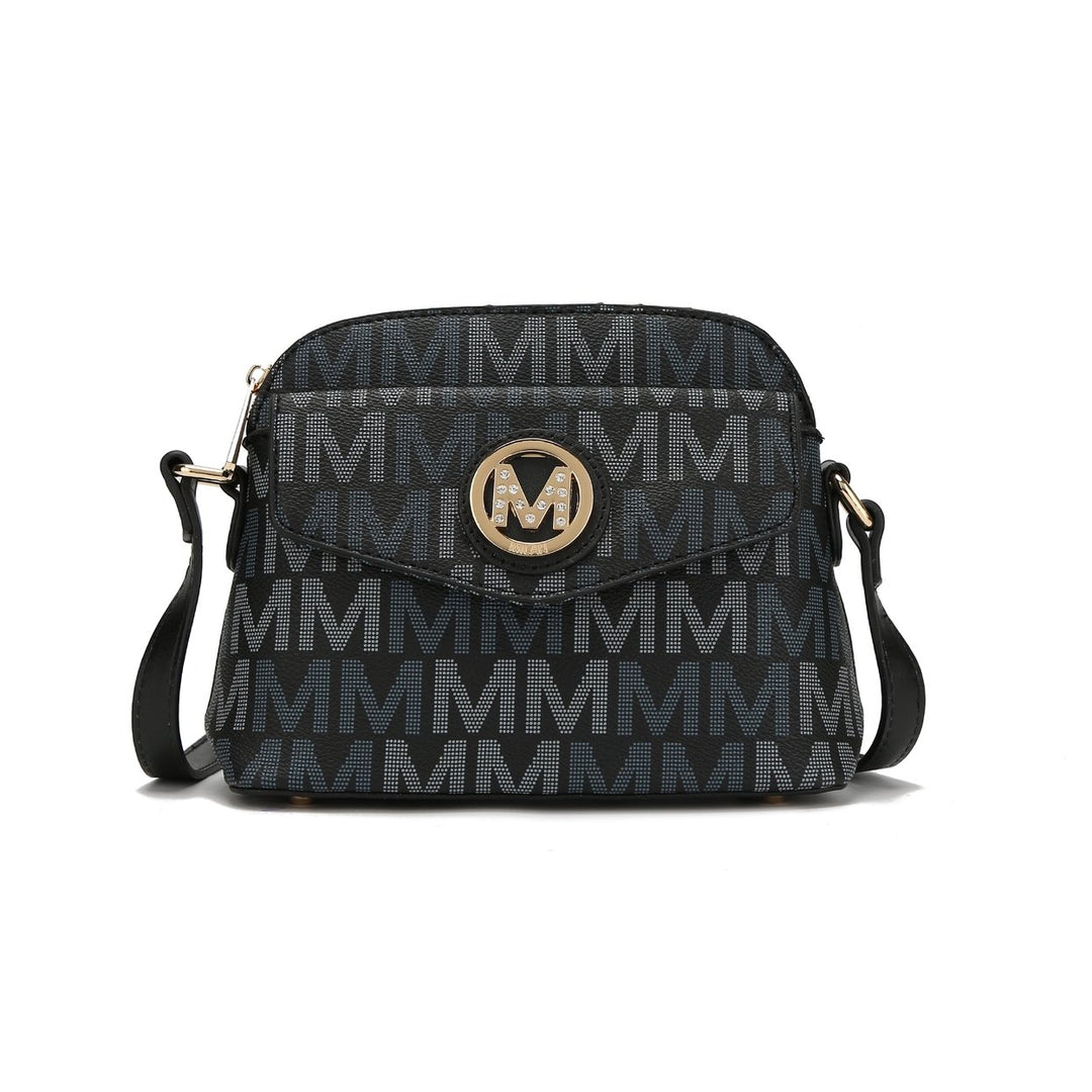 MKFCollection Leanna Signature Crossbody Bag - Vegan Leather Designer Handbag Image 7