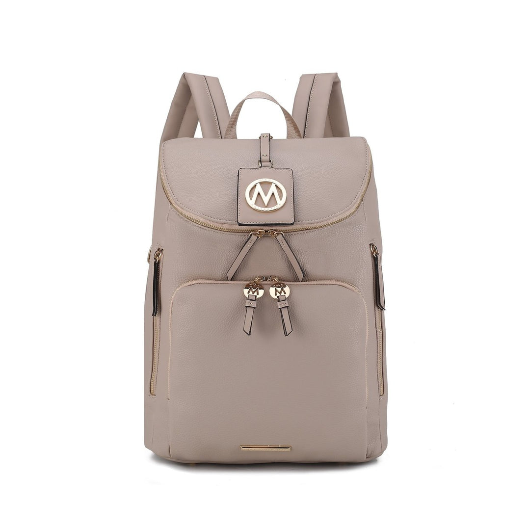 MKFCollection Angela Backpack - Vegan Leather Designer Handbag Image 10