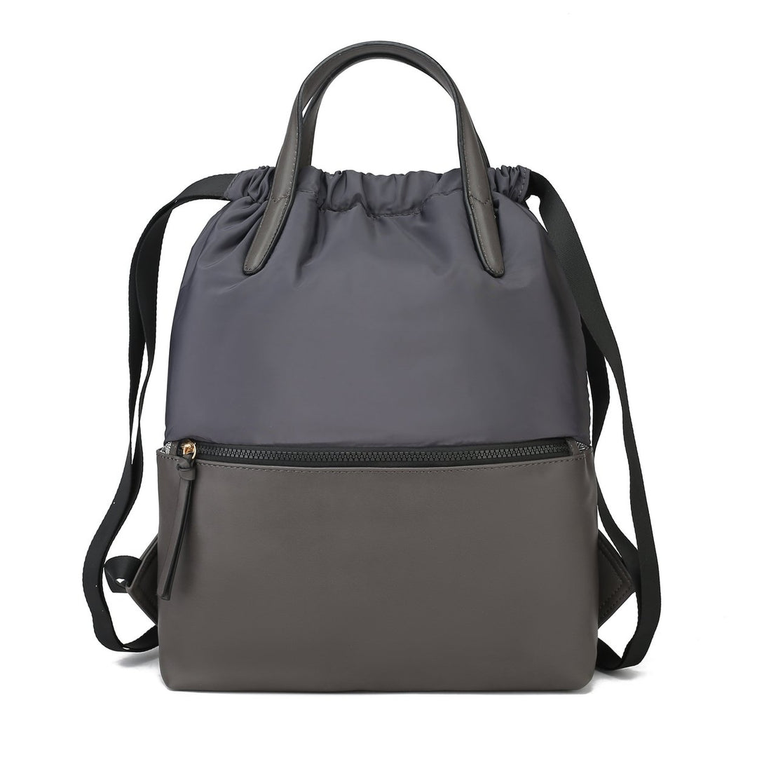 MKFCollection Lexi Packable Backpack - Vegan Leather Designer Handbag Image 7