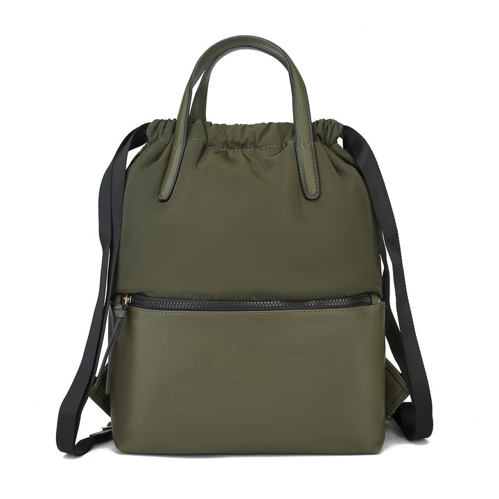 MKFCollection Lexi Packable Backpack - Vegan Leather Designer Handbag Image 10