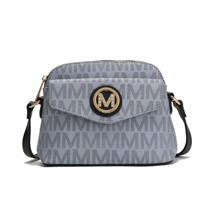 MKFCollection Leanna Signature Crossbody Bag - Vegan Leather Designer Handbag Image 11