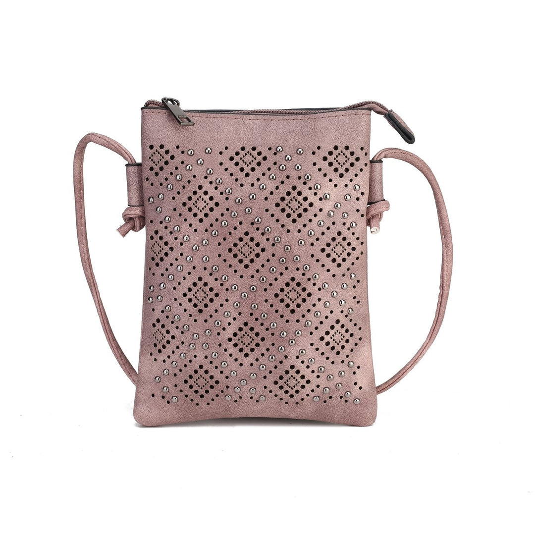 MKFCollection Leysha Crossbody Bag - Vegan Leather Designer Handbag Image 1