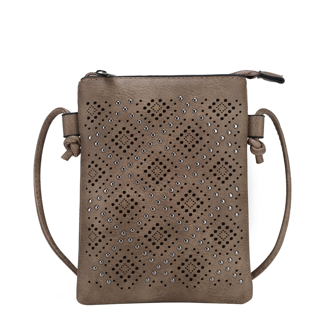 MKFCollection Leysha Crossbody Bag - Vegan Leather Designer Handbag Image 11