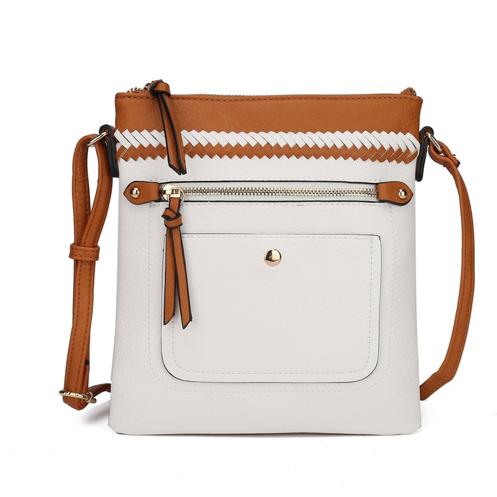 MKFCollection Georgia Crossbody bag - Vegan Leather Designer Handbag Image 4