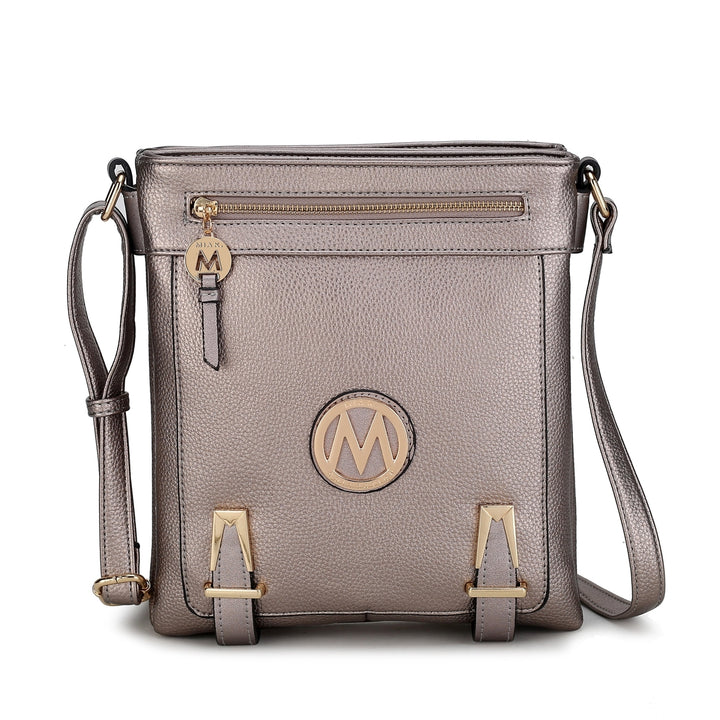 MKFCollection Greta Crossbody Bag - Vegan Leather Designer Handbag Image 9