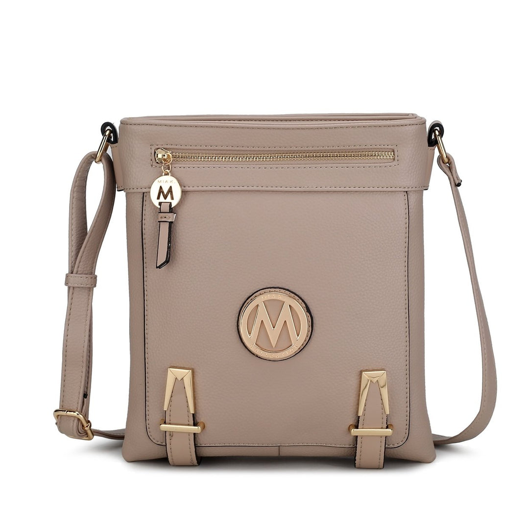 MKFCollection Greta Crossbody Bag - Vegan Leather Designer Handbag Image 12