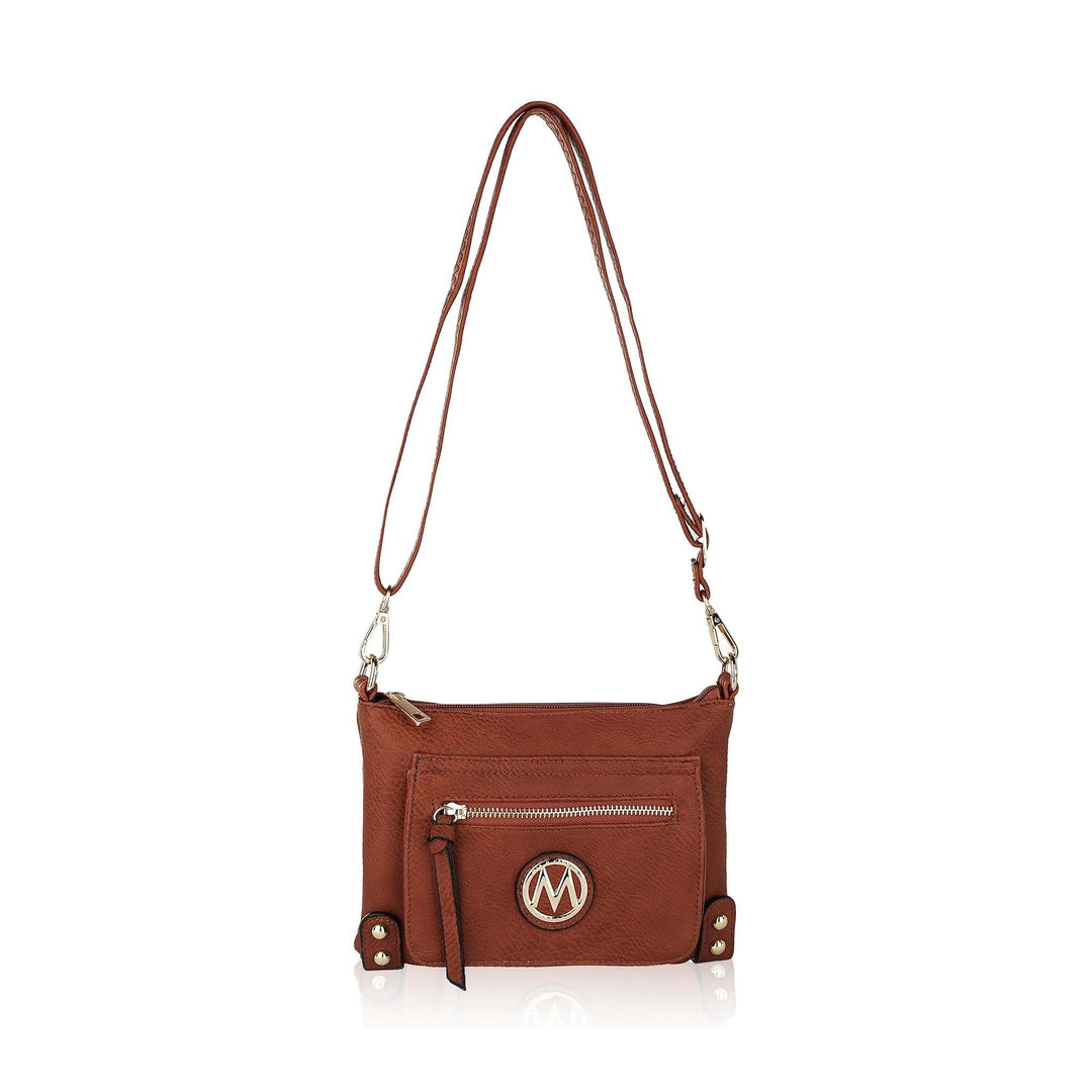 MKFCollection Rudy Crossbody Bag - Vegan Leather Designer Handbag Image 2