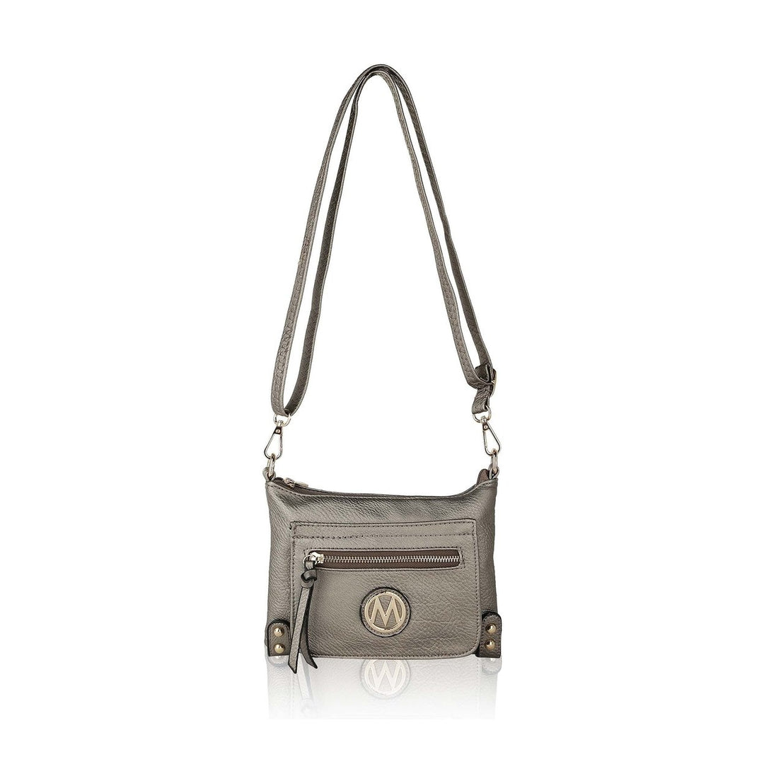 MKFCollection Rudy Crossbody Bag - Vegan Leather Designer Handbag Image 7