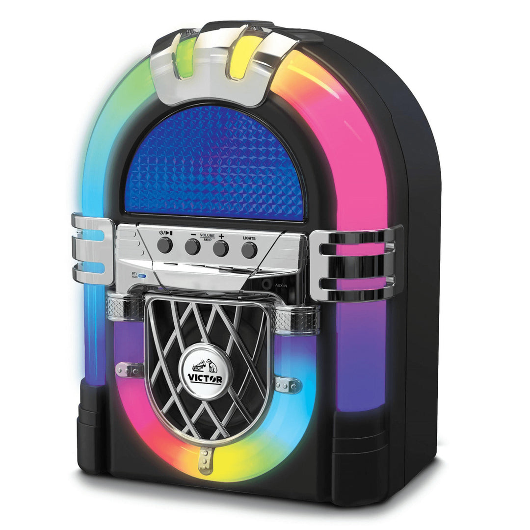 Victor BLVD Mini Bluetooth Jukebox with Multicolor LED Lighting Image 1