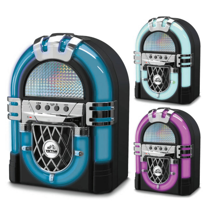 Victor BLVD Mini Bluetooth Jukebox with Multicolor LED Lighting Image 3