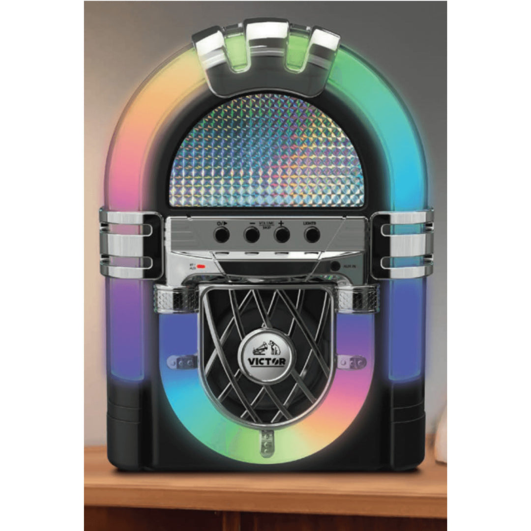 Victor BLVD Mini Bluetooth Jukebox with Multicolor LED Lighting Image 4