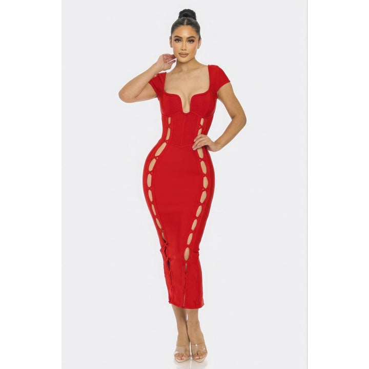 Bandage Midi Dress Image 1