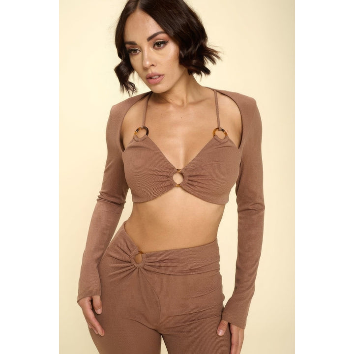 Bikini Top Solid Color 2 Piece Image 3