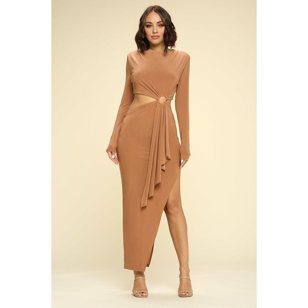 Bodycon Cut Out Midi Dress Image 1