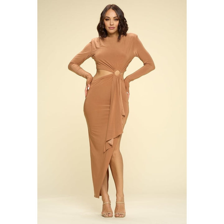 Bodycon Cut Out Midi Dress Image 2