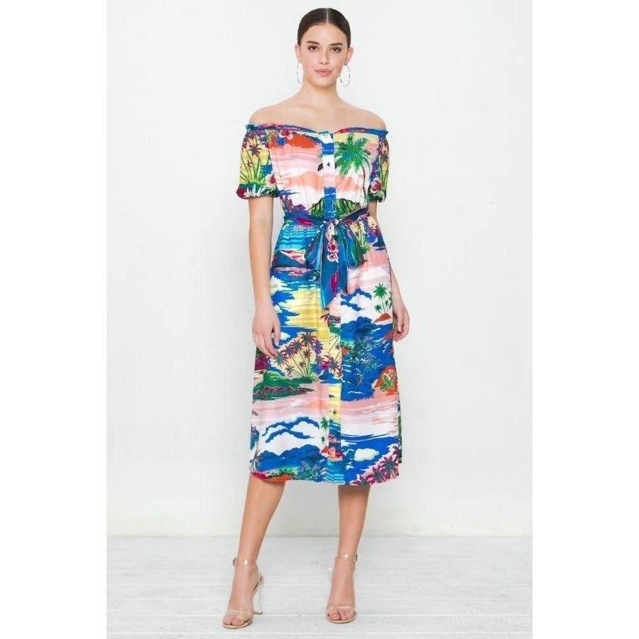 A Printed Woven Dress Image 1