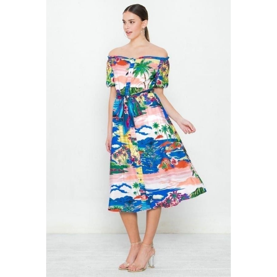 A Printed Woven Dress Image 2