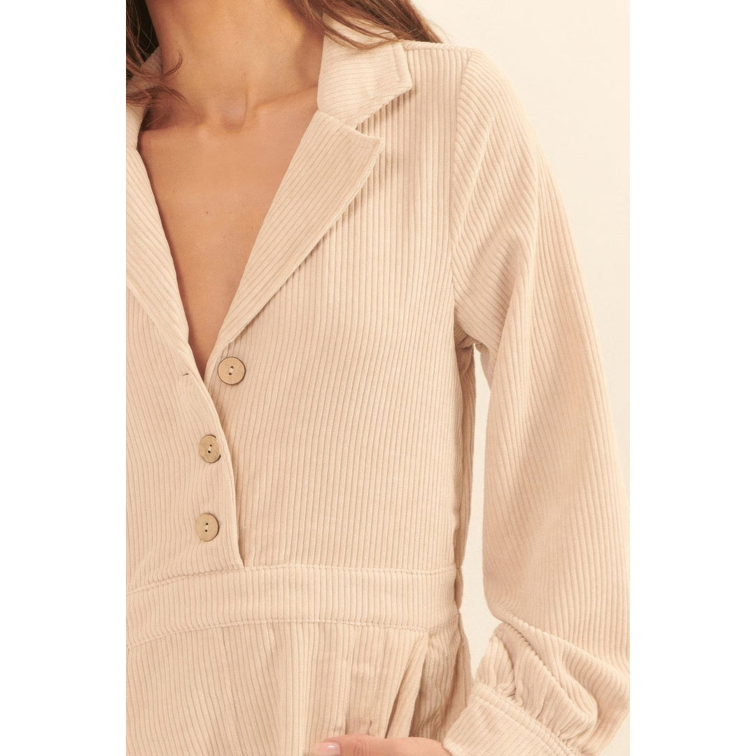 A Woven Corduroy Romper Image 3